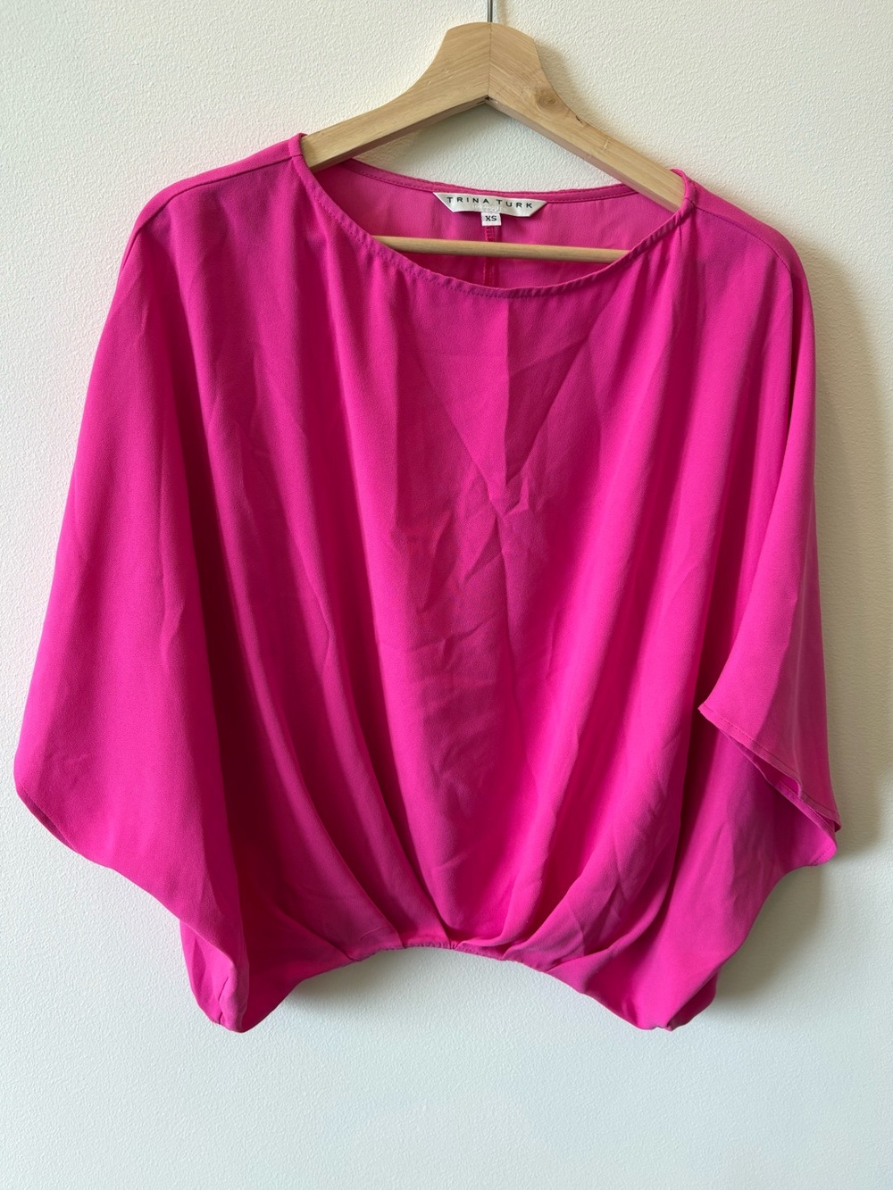 Trina Turk Bright Fuchsia Dolman Sleeve Blouse